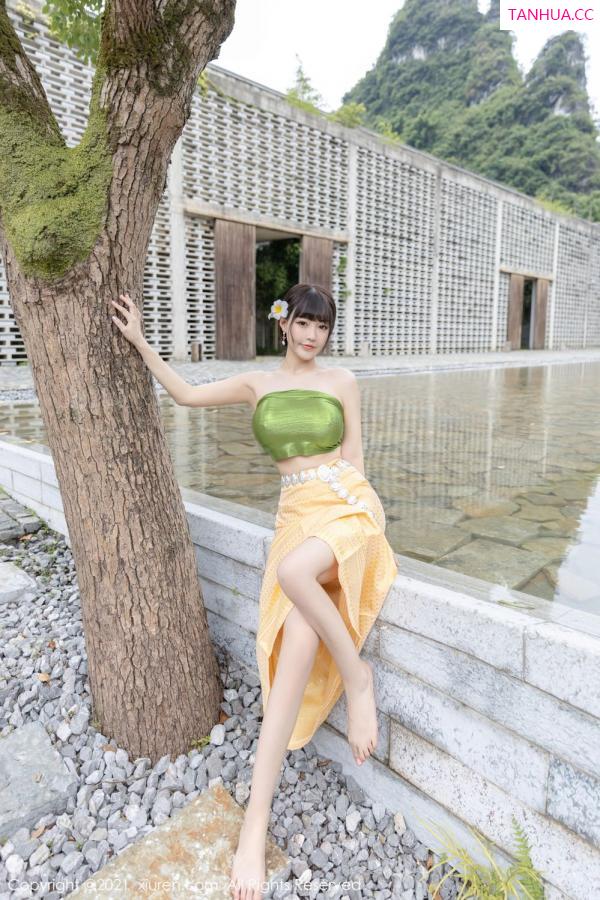 朱可 barbie可儿 朱可儿桂林旅拍 傣族风格异域风情第5张图片